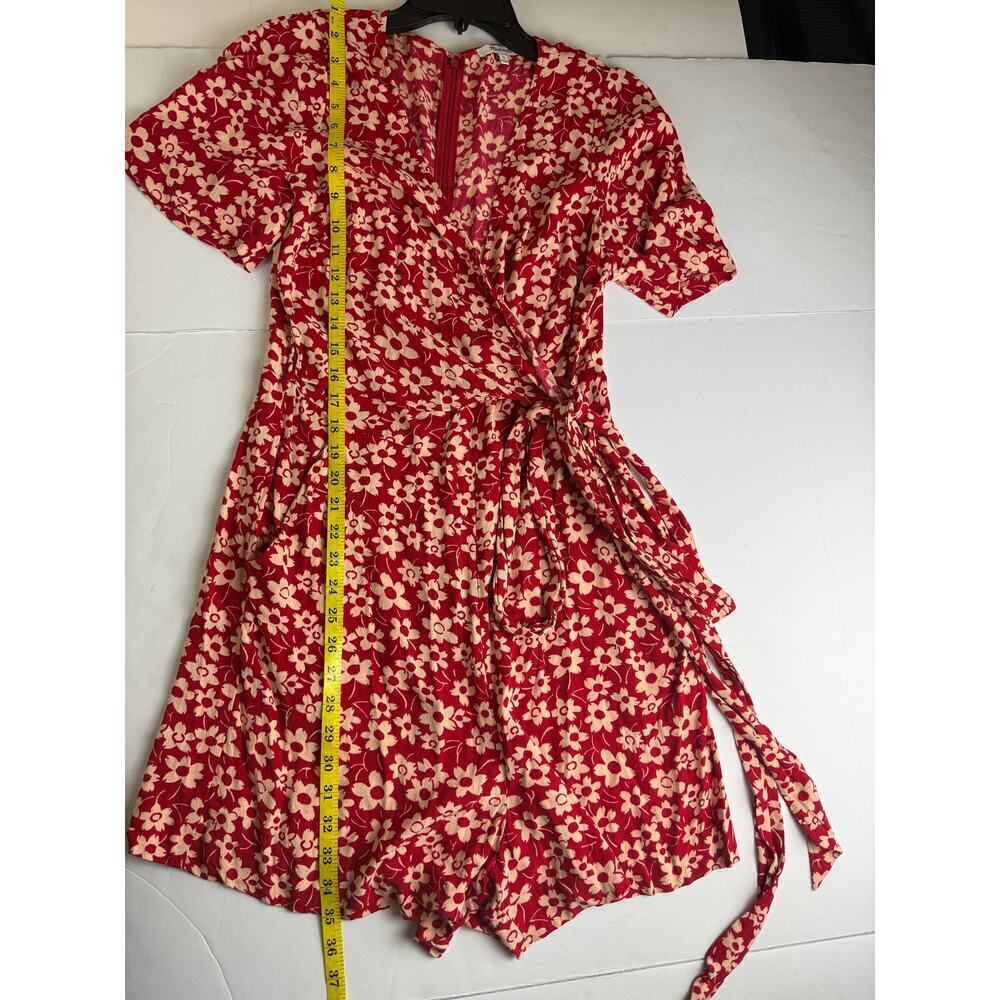 Madewell Wrap-Front Romper in Mini Daisy - Size 10 - Picture 5 of 11